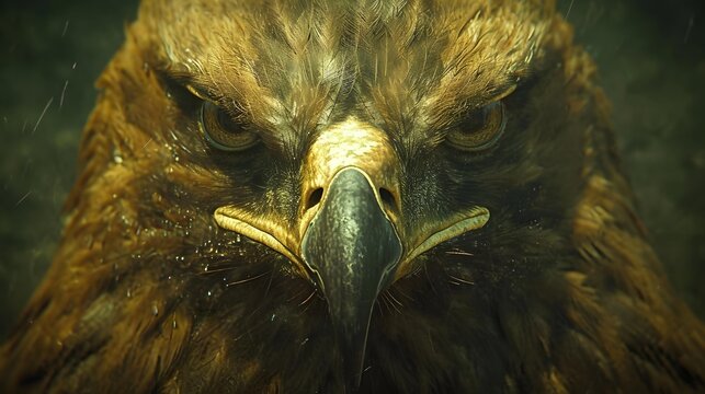 eagle against a dramatic sky