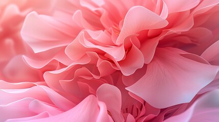 a symphony of pastel pink rose petals in extreme macro, each delicate hue forming a harmonious composition.