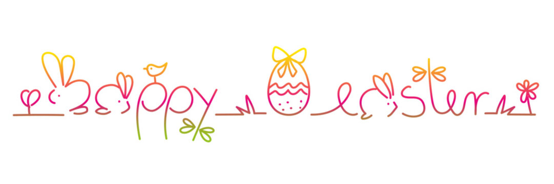 Frohe Ostern Schriftzug