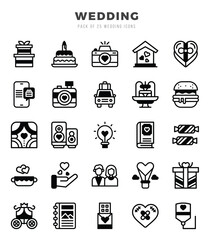 Wedding Icon Bundle 25 Icons for Websites and Apps