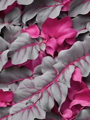 Background with a luxurious pattern of large fuchsia and gray leaves with clear lines
.seamless pattern