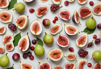 a collection of figs isolated on a transparent background