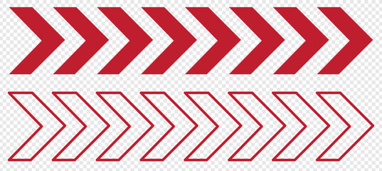 Arrow icons group. Set of black arrows symbols with blend effect. Chevron symbols. Vector isolated on white background.