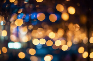 Fototapeta premium abstract christmas background,out of focus Christmas light decorations on a tree.