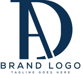 Letter DA logo design vector template design for brand