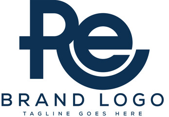 Letter RE logo design vector template design for brand