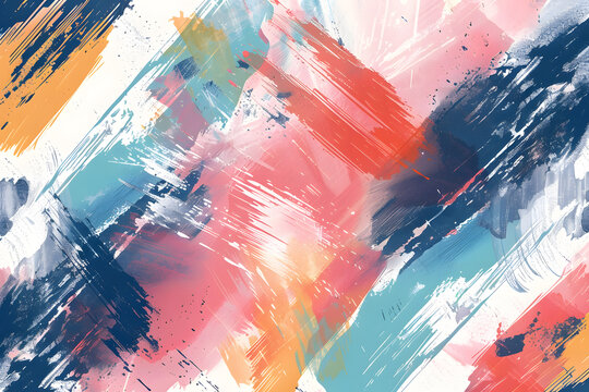 abstract background, paint strokes, peach, lilac, orange, blue, pink, blue