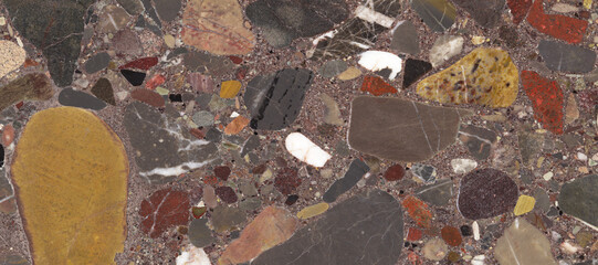 terrazzo matt tile stone for beautiful flooring grey marble texture background.
