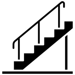 stairs glyph icon, use for modern concept, app, and web development.