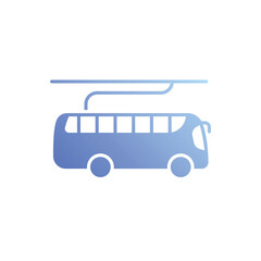 Electric Bus icon vector stock illustration