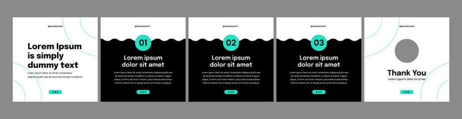 simple carousel or microblog template for social media posts © Rozin