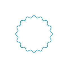 Blue png shopping discount label outline badge