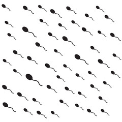 Seamless vector pattern with sperm - obrazy, fototapety, plakaty
