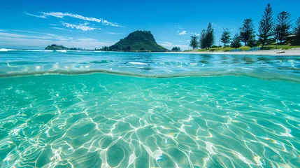 Foto op Canvas Mount Maunganui and Main Beach turquoise crystal © Rimsha