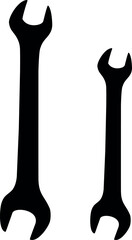 Wrench Icon in Flat Style. Vector Illustration.