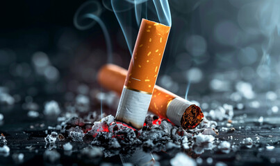 World No Tobacco Day Concept, anti smoking, and no smoking, lungs health care. - obrazy, fototapety, plakaty