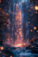 **Mystic Waterfall in the Enchanted Forest Photo 4K