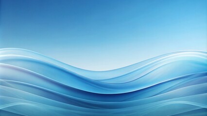 Panoramic Pastel Blue Abstract Wave Wallpaper. Blue Pastel Background.