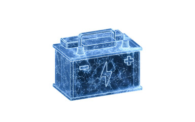Accumulator car battery energy power and electricity, 3d rendering.