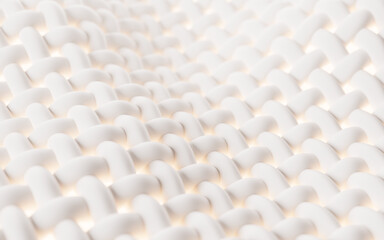 Fototapeta premium Wave cloth with microscopic detail, 3d rendering.