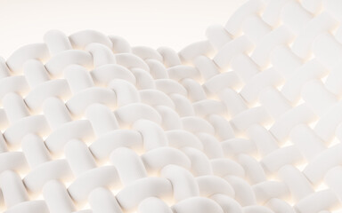 Obraz premium Wave cloth with microscopic detail, 3d rendering.