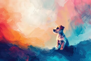 Abstract background for National Puppy Day - obrazy, fototapety, plakaty