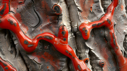 Dragon Blood Tree Close up at trunk, fantasy tree - obrazy, fototapety, plakaty