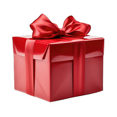 Obraz premium Red Gift Box on white background