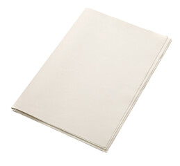 Blank Daily Newspaper isolated, Daily Newspaper mock-up concept, PNG transparency