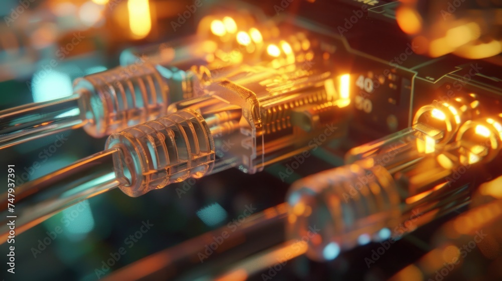 Poster close up view of a bunch of electrical wires. suitable for technology and construction concepts