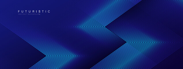 Futuristic abstract background with overlap layer. Modern geometric shapes lines design elements. Glowing blue lines. Future technology concept. Suit for poster, banner, brochure, corporate, website