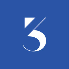 Obraz premium logo typo nombre 3 5 7 / logo typo 357 / Logo typo 50 / Logo typo chiffre 3 / /Logo typo chiffre 5 / Logo typo chiffre 7 / Logo Typo 35 