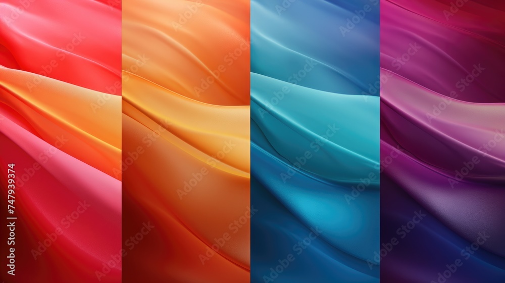 Aufkleber A set of four different colored backgrounds. Suitable for various design projects