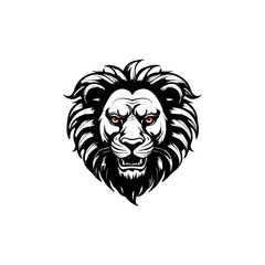 vector illustration of a Halloween clown face joker head concept. lion face joker logo