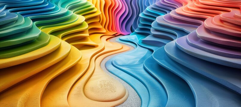 Dark rainbow 3d abstract background for modern concepts and technology presentations. - Powered by Adobe