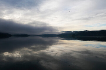 clouds over the lake