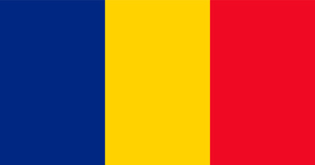 vector illustration of the flag of Romania