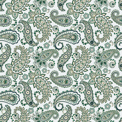 Floral Vector seamless paisley pattern. - 747944193