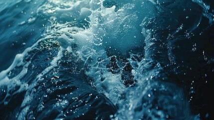 Close-up view of water waves, perfect for backgrounds