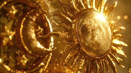 A close up of a clock with a sun design. Ideal for time management concepts