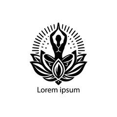 a yoga logo, on whit background