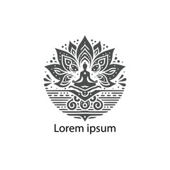 a yoga logo, on whit background