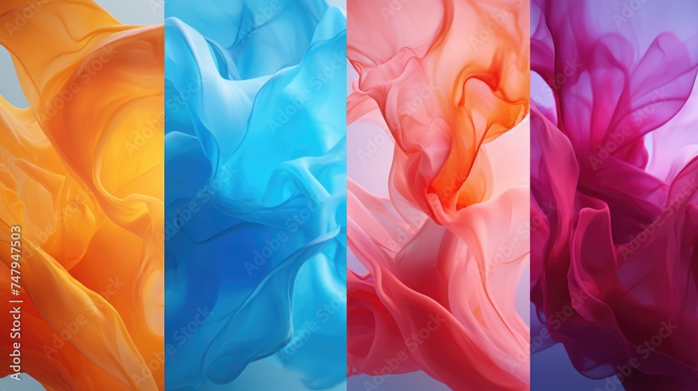 Aufkleber A collection of four different colored images. Suitable for various design projects