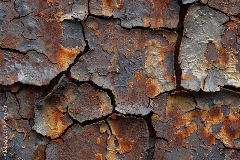 Aufkleber detailed view of rusted tree surface, perfect for textures and backgrounds