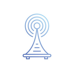 Signal Tower icon vector stock illustration