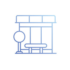 Bus Stop icon vector stock illustration