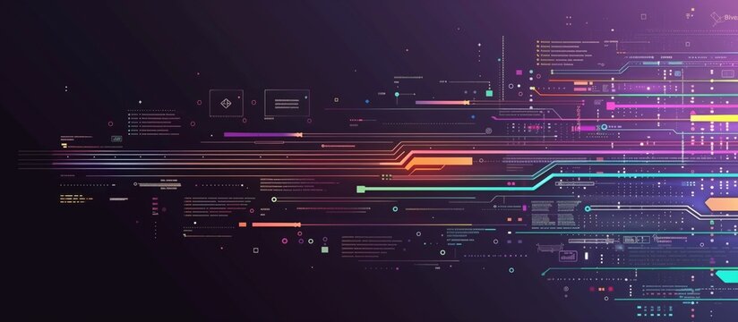 Modern minimal simple vectorized background for powerpoint of artificial intelligence, crypto currency, and crypto chart website ,challenge, with a space for text box. Artificial intelligence.