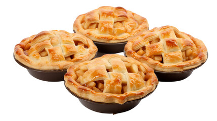 Homemade Apple Pie, Delicious Dessert for Thanksgiving and Christmas Celebration, Traditional Baked Pastry on transparent background, Tempting Holiday Treat