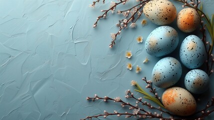 colorful easter eggs holiday background