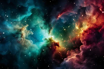 Küchenrückwand glas motiv Colorful space galaxy cloud. Stary night cosmos. Universe science astronomy. Supernova background wallpaper © anwel
